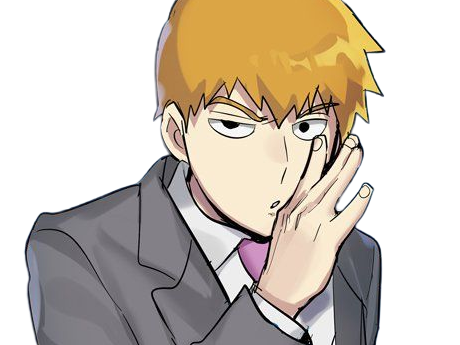 Sticker arataka reigen mob psycho 100 anime manga homme blond yeux noirs medium patron mentor par Dark-63