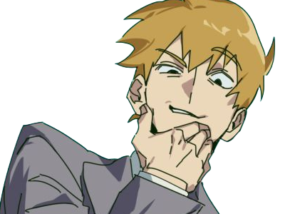 Sticker arataka reigen mob psycho 100 anime manga homme blond yeux noirs medium patron mentor par Dark-63