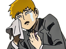 arataka reigen mob psycho 100 anime manga homme blond yeux noirs medium patron mentor