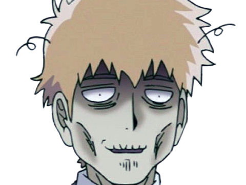 Sticker arataka reigen mob psycho 100 anime manga homme blond yeux noirs medium patron mentor par Dark-63