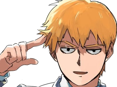 Sticker arataka reigen mob psycho 100 anime manga homme blond yeux noirs medium patron mentor par Dark-63