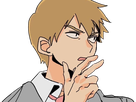 arataka reigen mob psycho 100 anime manga homme blond yeux noirs medium patron mentor