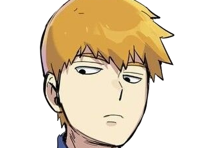 Sticker arataka reigen mob psycho 100 anime manga homme blond yeux noirs medium patron mentor par Dark-63