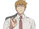 arataka reigen mob psycho 100 anime manga homme blond yeux noirs medium patron mentor