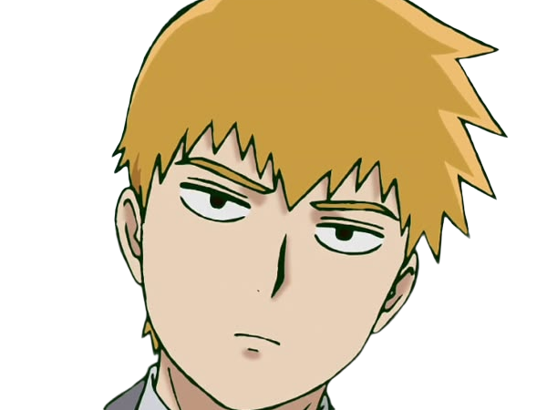 Sticker arataka reigen mob psycho 100 anime manga homme blond yeux noirs medium patron mentor par Dark-63