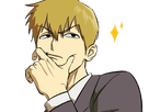 arataka reigen mob psycho 100 anime manga homme blond yeux noirs medium patron mentor