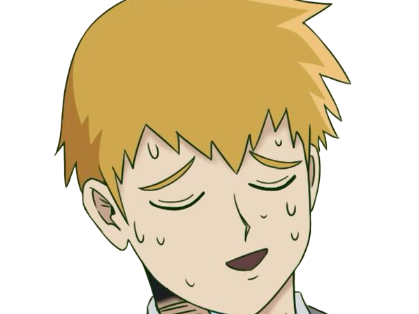 Sticker arataka reigen mob psycho 100 anime manga homme blond yeux noirs medium patron mentor par Dark-63
