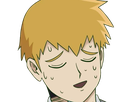 arataka reigen mob psycho 100 anime manga homme blond yeux noirs medium patron mentor