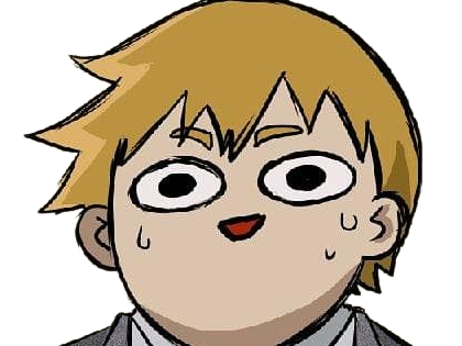 Sticker arataka reigen mob psycho 100 anime manga homme blond yeux noirs medium patron mentor par Dark-63