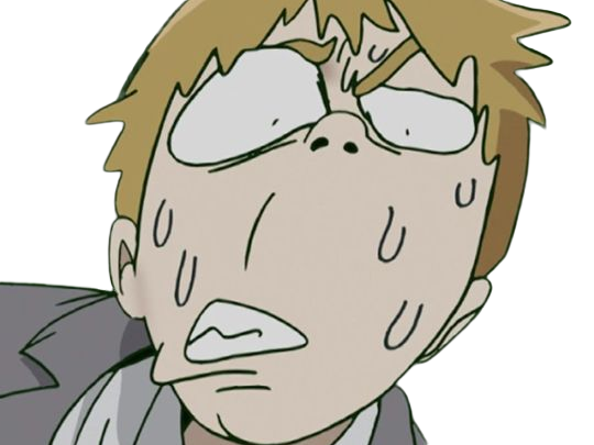 Sticker arataka reigen mob psycho 100 anime manga homme blond yeux noirs medium patron mentor par Dark-63