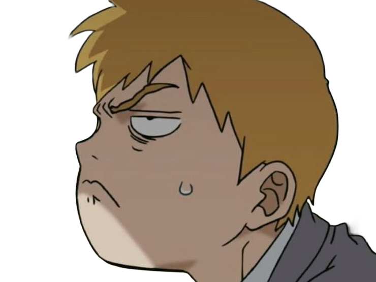 Sticker arataka reigen mob psycho 100 anime manga homme blond yeux noirs medium patron mentor par Dark-63