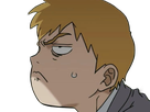 arataka reigen mob psycho 100 anime manga homme blond yeux noirs medium patron mentor