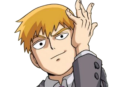 Sticker arataka reigen mob psycho 100 anime manga homme blond yeux noirs medium patron mentor par Dark-63
