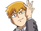 arataka reigen mob psycho 100 anime manga homme blond yeux noirs medium patron mentor