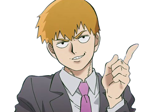 Sticker arataka reigen mob psycho 100 anime manga homme blond yeux noirs medium patron mentor par Dark-63