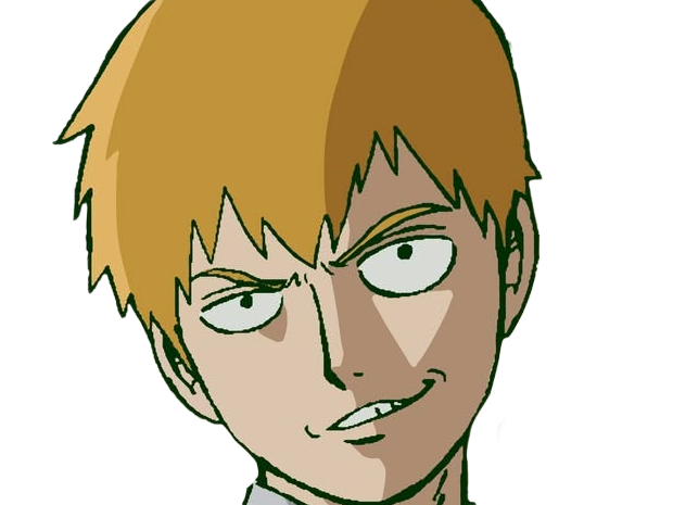 Sticker arataka reigen mob psycho 100 anime manga homme blond yeux noirs medium patron mentor par Dark-63