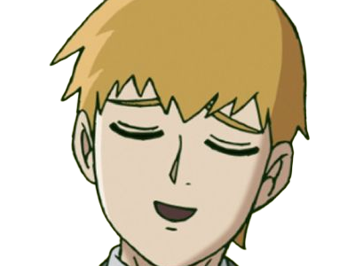 Sticker arataka reigen mob psycho 100 anime manga homme blond yeux noirs medium patron mentor par Dark-63