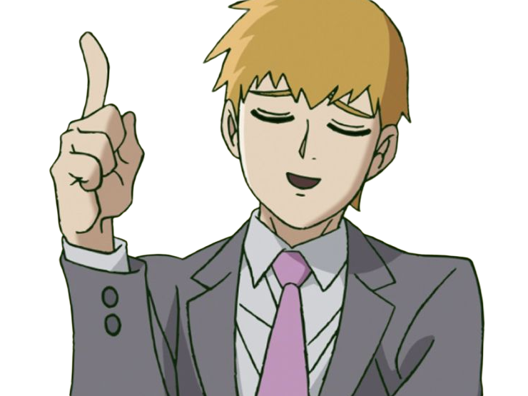 Sticker arataka reigen mob psycho 100 anime manga homme blond yeux noirs medium patron mentor par Dark-63