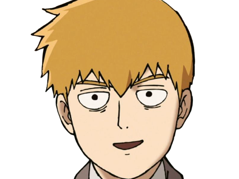 Sticker arataka reigen mob psycho 100 anime manga homme blond yeux noirs medium patron mentor par Dark-63