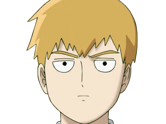 Sticker arataka reigen mob psycho 100 anime manga homme blond yeux noirs medium patron mentor par Dark-63