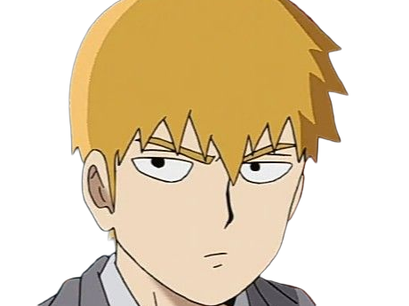Sticker arataka reigen mob psycho 100 anime manga homme blond yeux noirs medium patron mentor par Dark-63