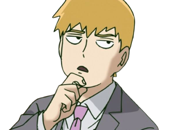 Sticker arataka reigen mob psycho 100 anime manga homme blond yeux noirs medium patron mentor par Dark-63