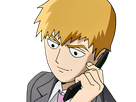 arataka reigen mob psycho 100 anime manga homme blond yeux noirs medium patron mentor