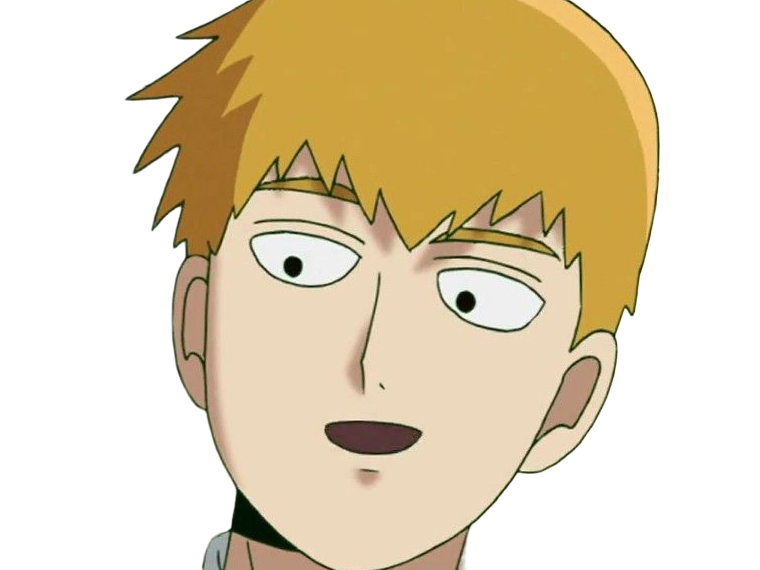 Sticker arataka reigen mob psycho 100 anime manga homme blond yeux noirs medium patron mentor par Dark-63