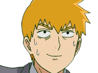 Sticker arataka reigen mob psycho 100 anime manga homme blond yeux noirs medium patron mentor par Dark-63