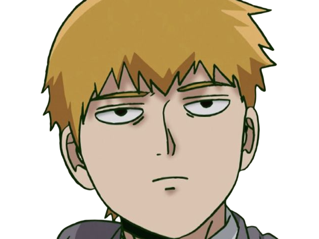 Sticker arataka reigen mob psycho 100 anime manga homme blond yeux noirs medium patron mentor par Dark-63