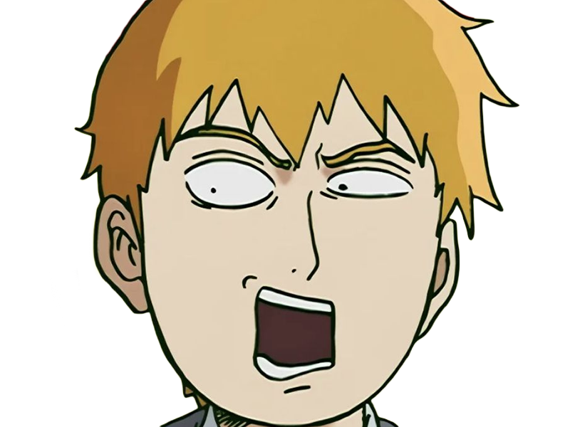 Sticker arataka reigen mob psycho 100 anime manga homme blond yeux noirs medium patron mentor par Dark-63