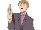 arataka reigen mob psycho 100 anime manga homme blond yeux noirs medium patron mentor
