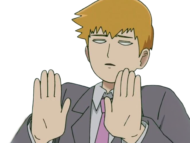 Sticker arataka reigen mob psycho 100 anime manga homme blond yeux noirs medium patron mentor par Dark-63