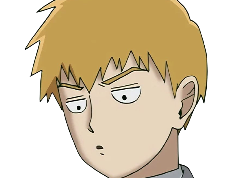 Sticker arataka reigen mob psycho 100 anime manga homme blond yeux noirs medium patron mentor par Dark-63