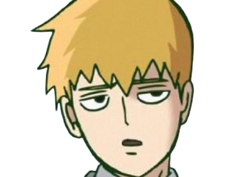 Sticker arataka reigen mob psycho 100 anime manga homme blond yeux noirs medium patron mentor par Dark-63