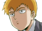arataka reigen mob psycho 100 anime manga homme blond yeux noirs medium patron mentor