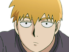 arataka reigen mob psycho 100 anime manga homme blond yeux noirs medium patron mentor