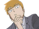 arataka reigen mob psycho 100 anime manga homme blond yeux noirs medium patron mentor
