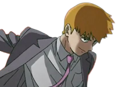 Sticker arataka reigen mob psycho 100 anime manga homme blond yeux noirs medium patron mentor par Dark-63