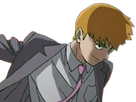 arataka reigen mob psycho 100 anime manga homme blond yeux noirs medium patron mentor
