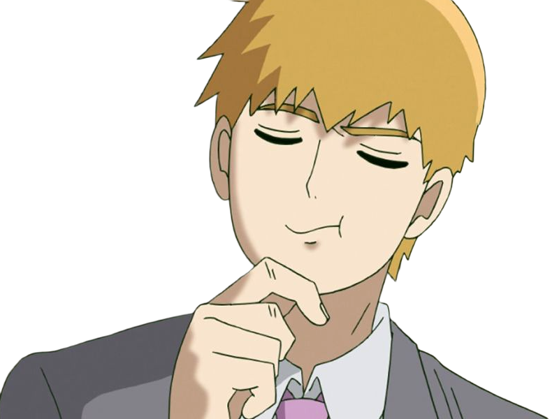 Sticker arataka reigen mob psycho 100 anime manga homme blond yeux noirs medium patron mentor par Dark-63