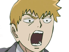 arataka reigen mob psycho 100 anime manga homme blond yeux noirs medium patron mentor