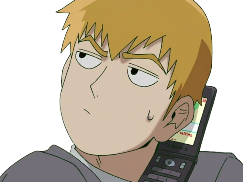 Sticker arataka reigen mob psycho 100 anime manga homme blond yeux noirs medium patron mentor par Dark-63
