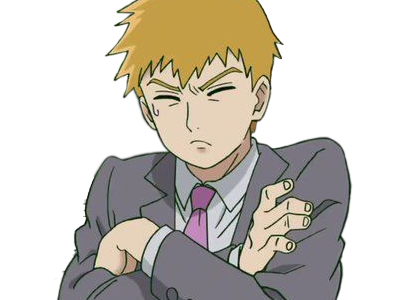 Sticker arataka reigen mob psycho 100 anime manga homme blond yeux noirs medium patron mentor par Dark-63