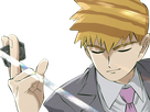 arataka reigen mob psycho 100 anime manga homme blond yeux noirs medium patron mentor