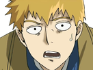 arataka reigen mob psycho 100 anime manga homme blond yeux noirs medium patron mentor