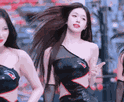 kim cheerleader minji imitation flute cute belle mignonne coreenne athlete gif danse dance