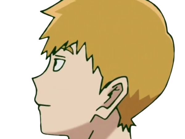 Sticker arataka reigen mob psycho 100 anime manga homme blond yeux noirs medium patron mentor par Dark-63