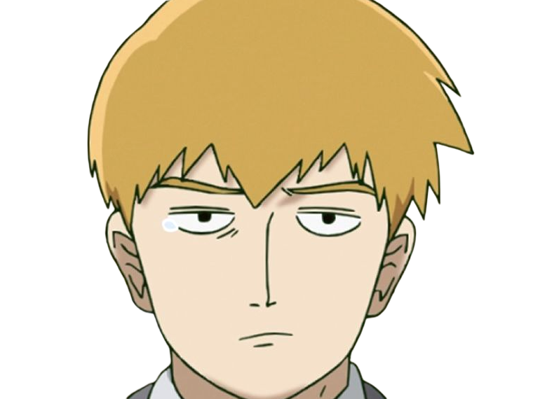 Sticker arataka reigen mob psycho 100 anime manga homme blond yeux noirs medium patron mentor par Dark-63