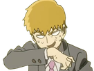 arataka reigen mob psycho 100 anime manga homme blond yeux noirs medium patron mentor